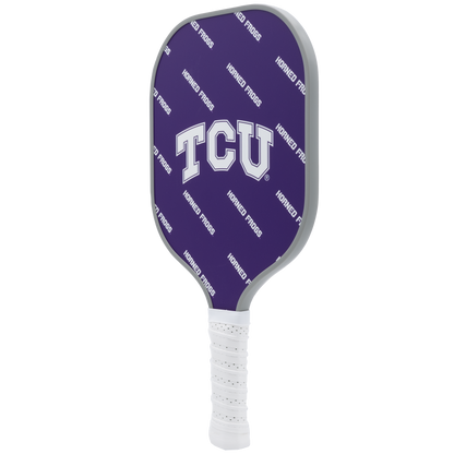 TCU Horned Frogs pickleball paddle back view