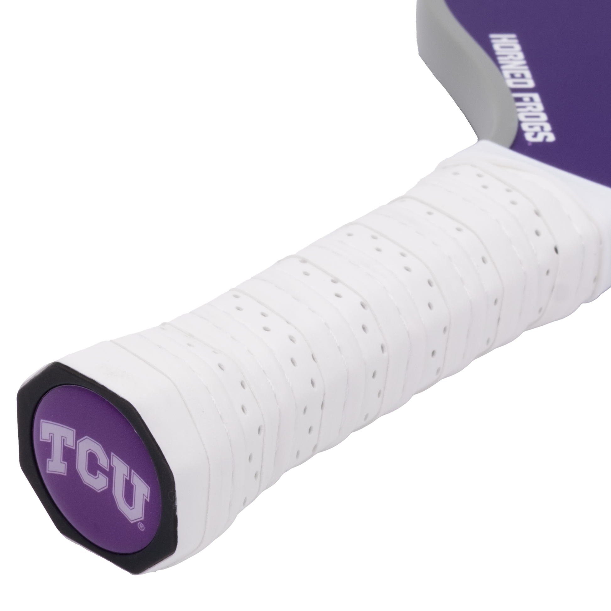 TCU Horned Frogs pickleball paddle handle logo