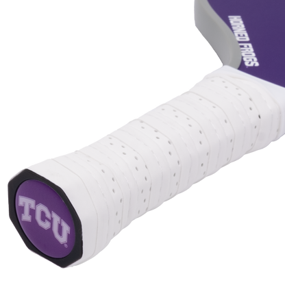 TCU Horned Frogs pickleball paddle handle logo