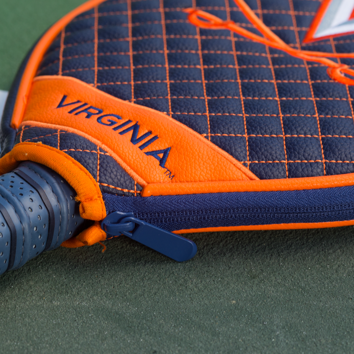 Virginia Cavaliers quilted pickleball paddle cover team name