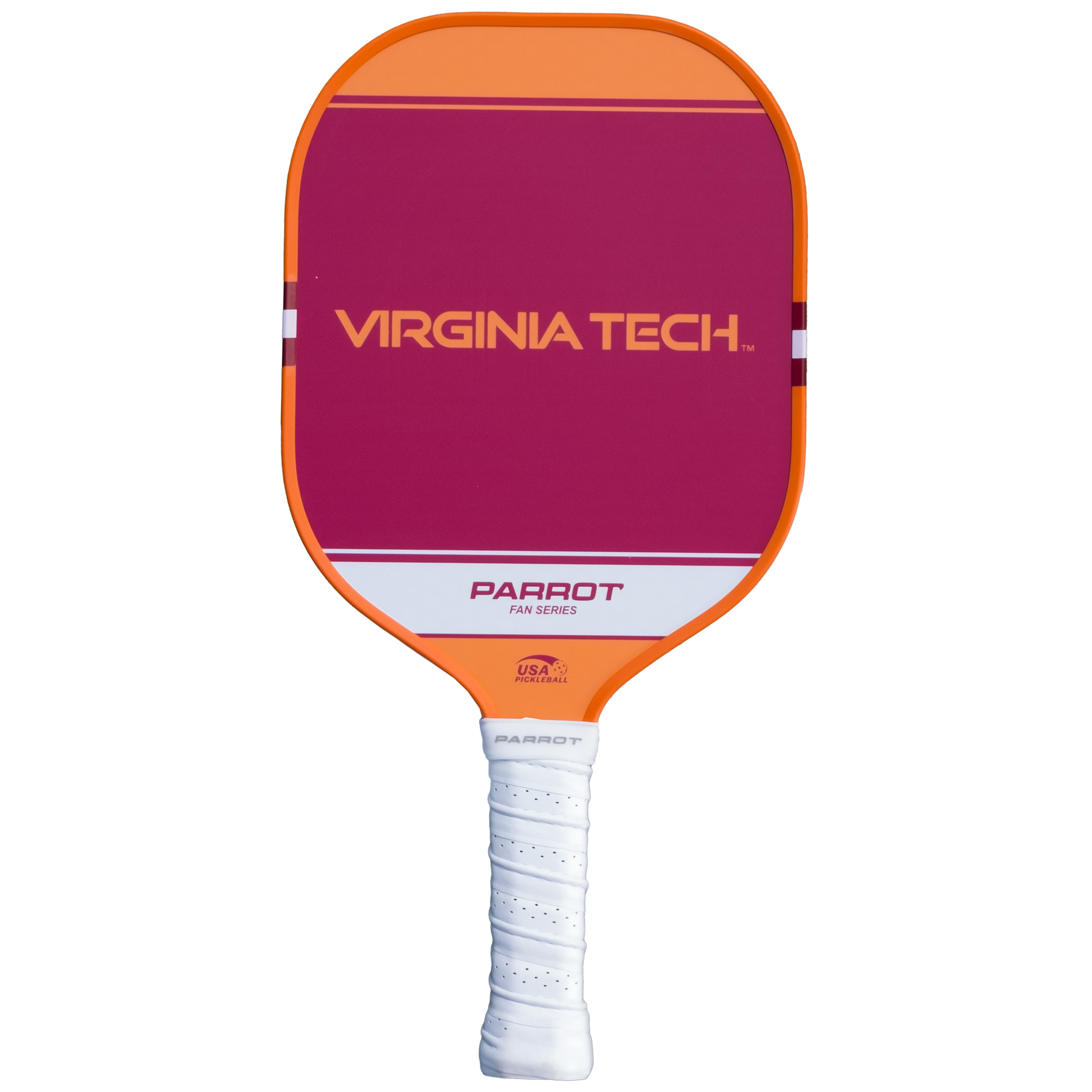 Virginia Tech Hokies Sport Plus pickleball paddle back view