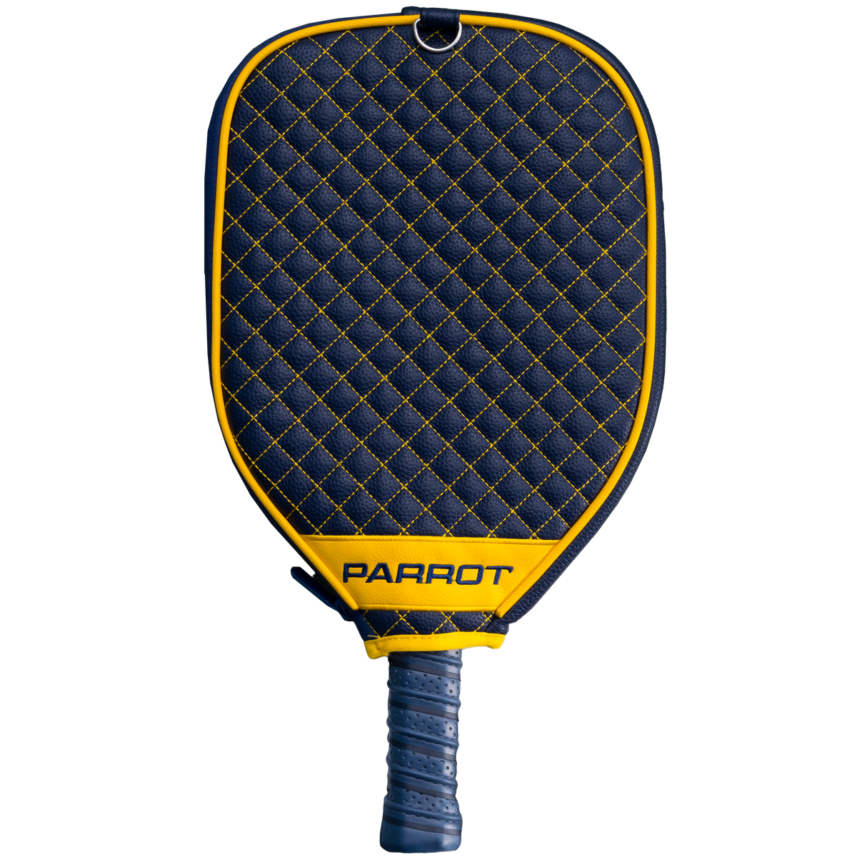 West Virginia Mountaineers quilted pickleball paddle cover back view