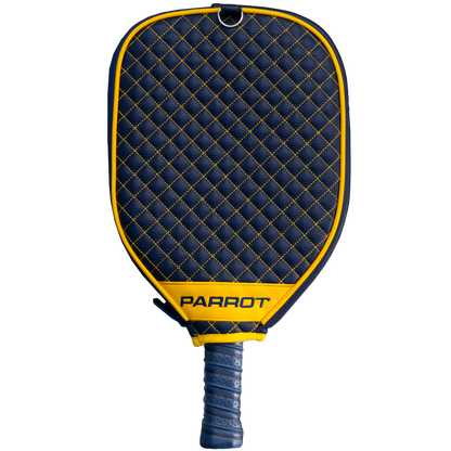 West Virginia Mountaineers quilted pickleball paddle cover back view