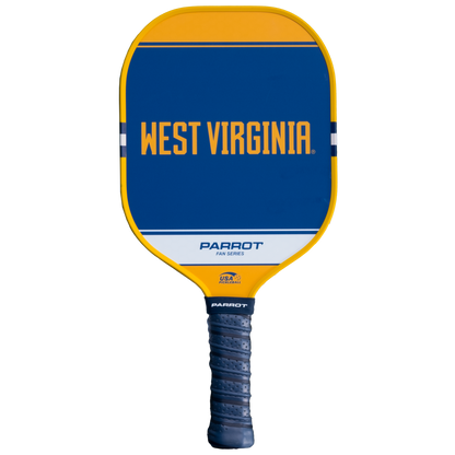 West Virginia Mountaineers Sport Plus pickleball paddle back view