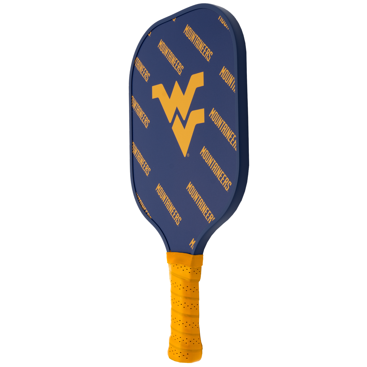 West Virginia Mountaineers pickleball paddle back view
