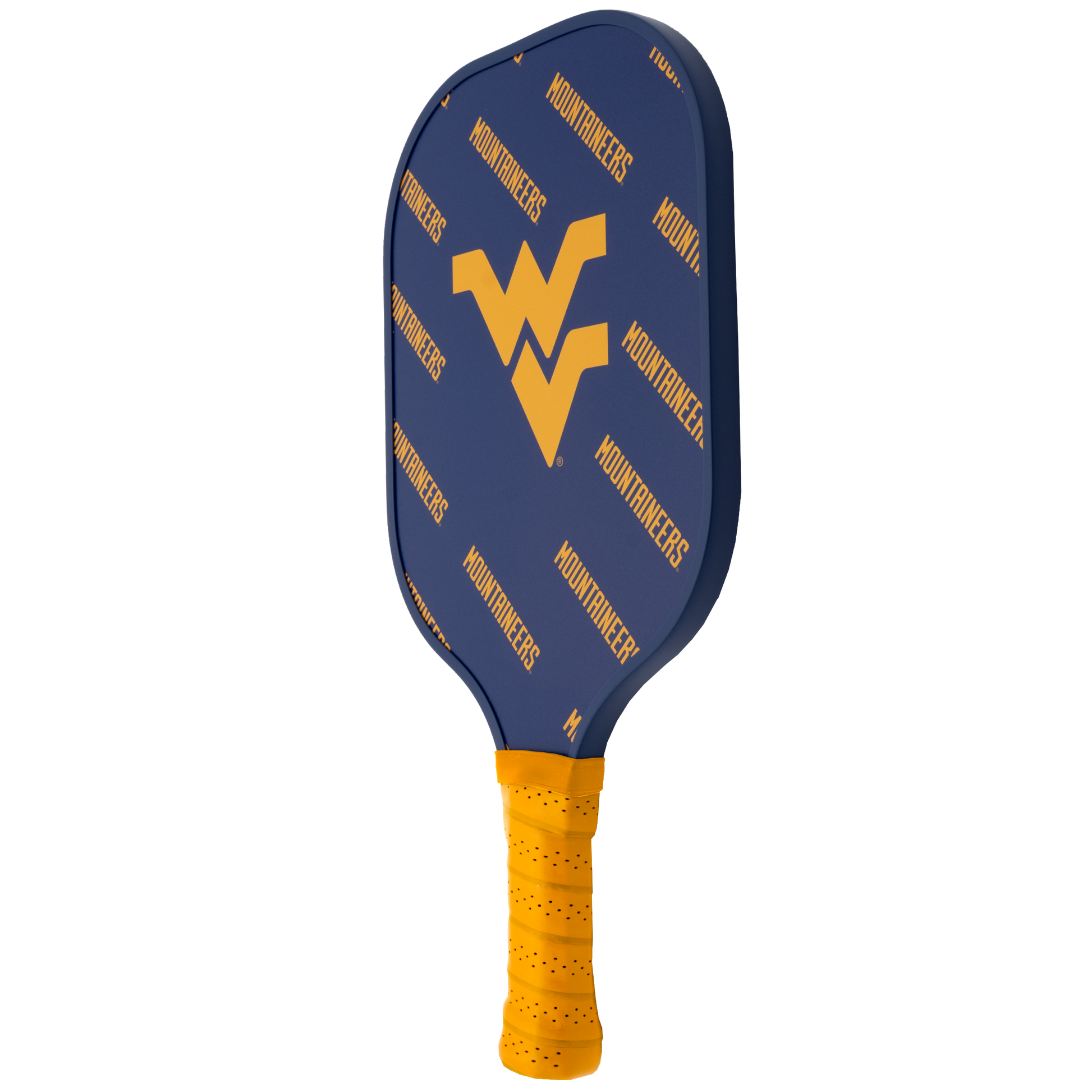 West Virginia Mountaineers pickleball paddle back view