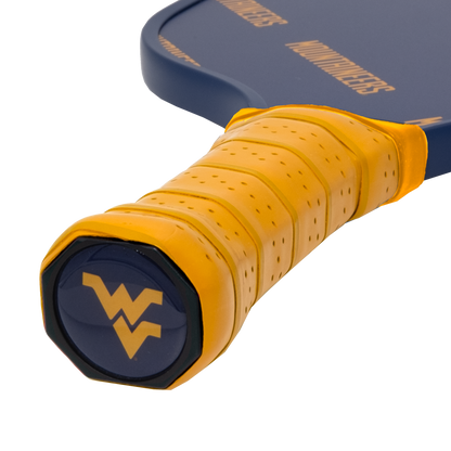 West Virginia Mountaineers pickleball paddle handle logo