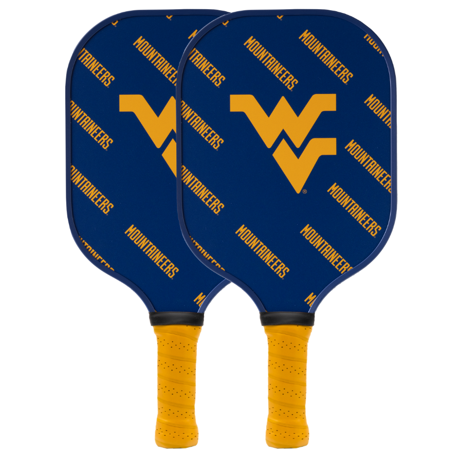 West Virginia Mountaineers pickleball paddle set