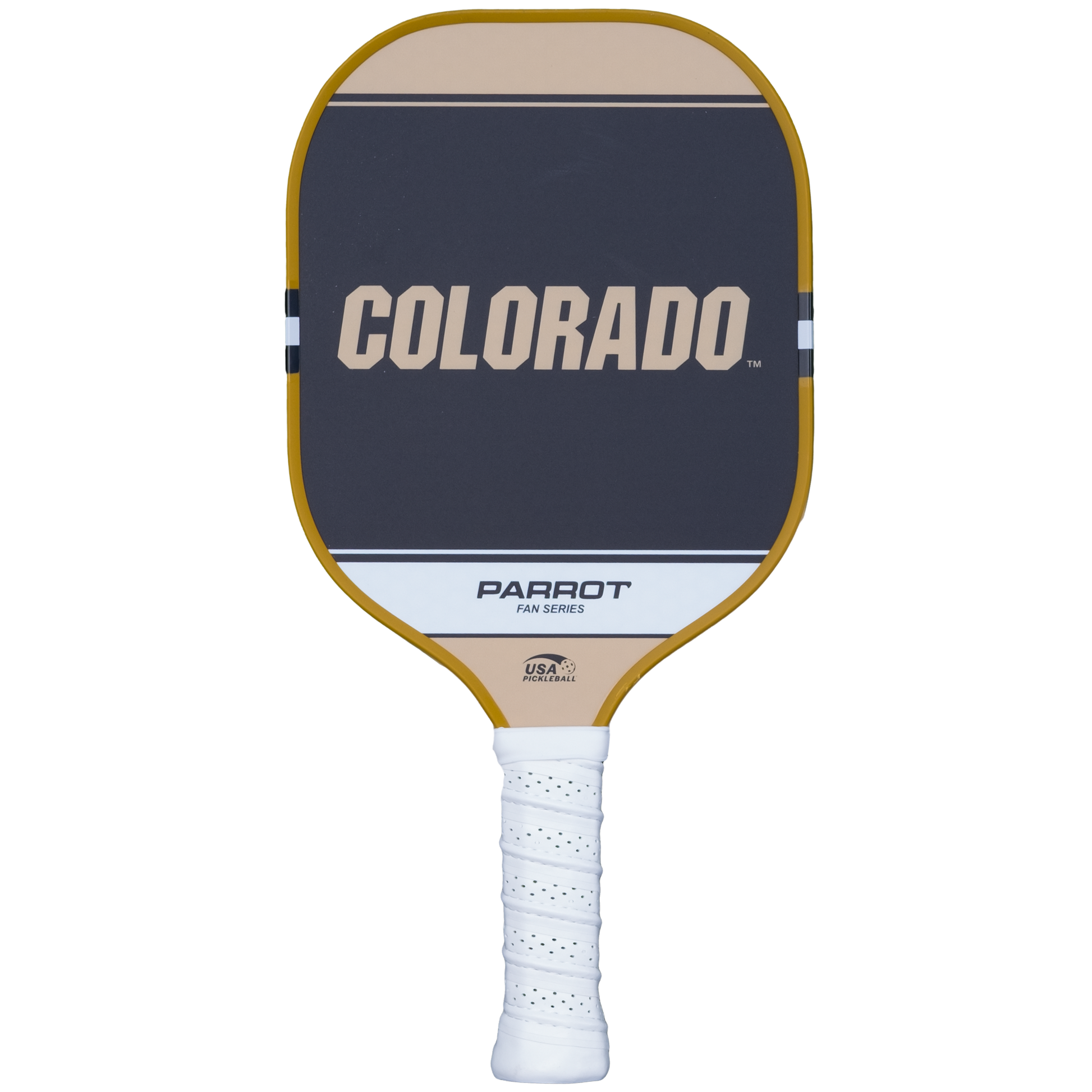 Colorado Buffaloes Sport Plus pickleball paddle back view