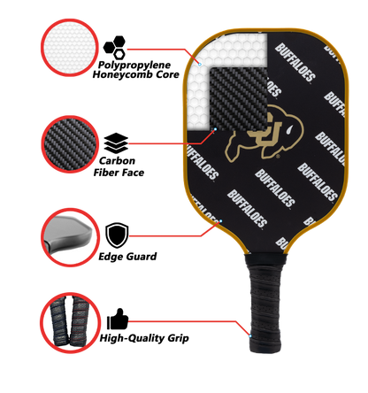 Colorado Buffaloes standard pickleball paddle additional view