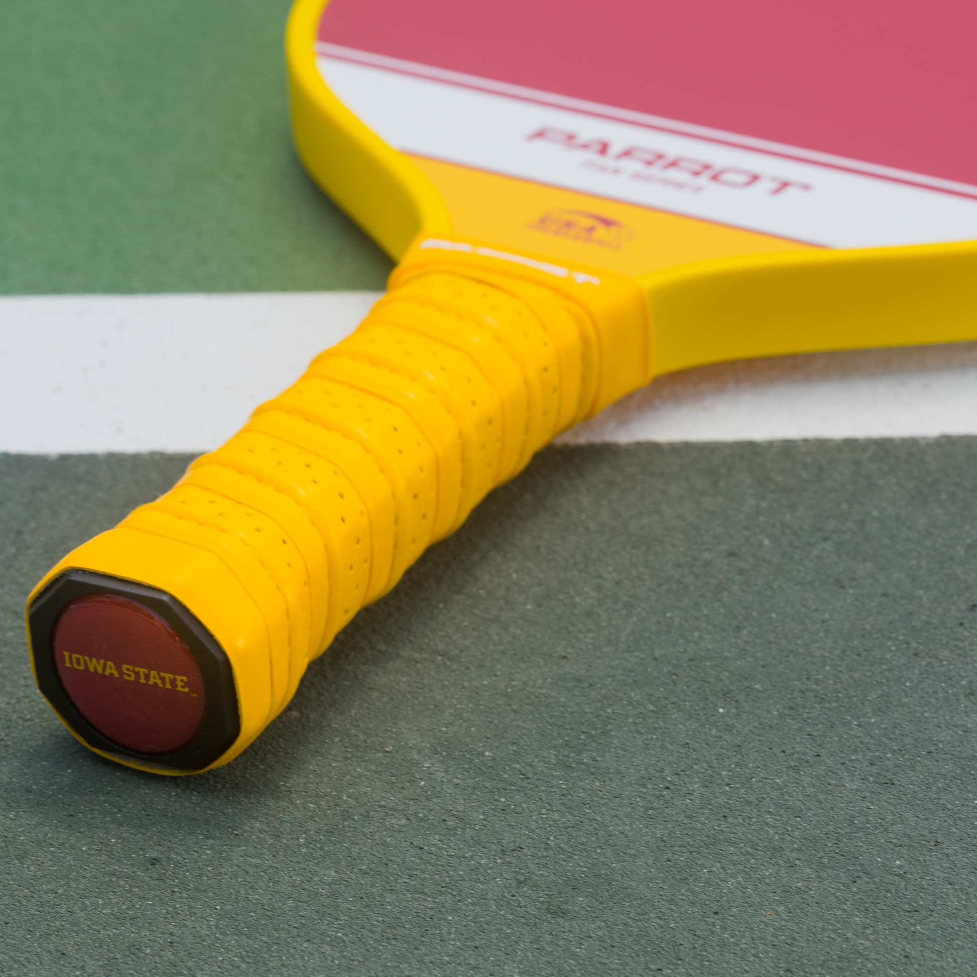 Iowa State Cyclones Sport Plus pickleball paddle on the court