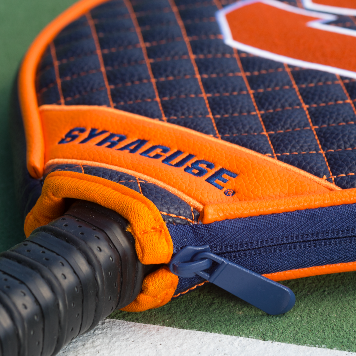 Syracuse Orange quilted pickleball paddle cover team name
