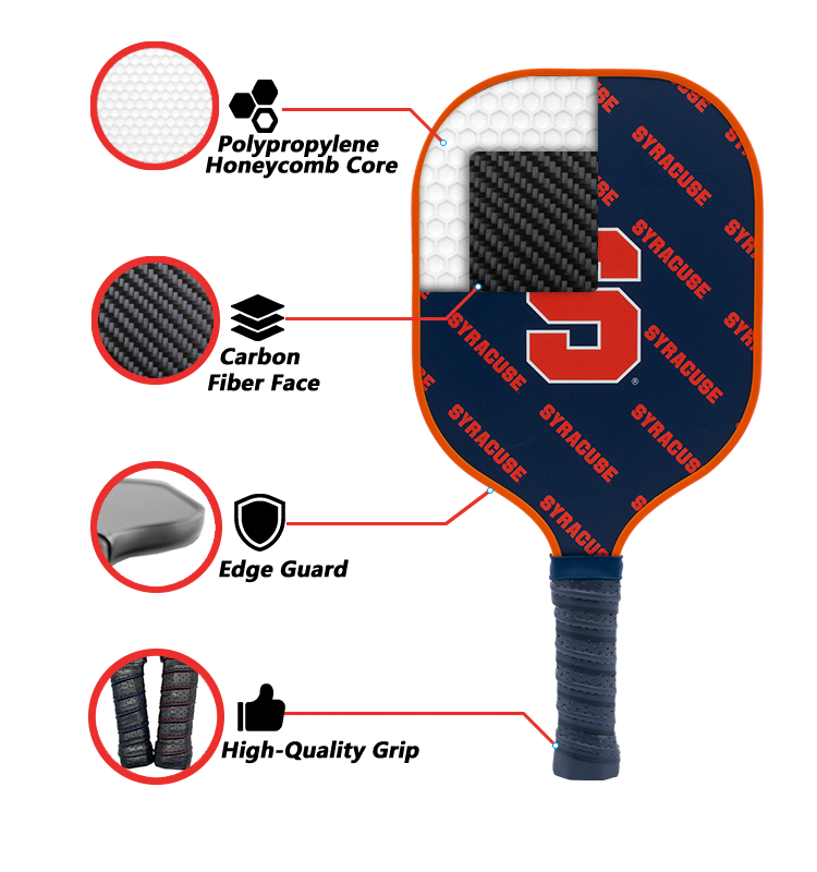 Syracuse Orange standard pickleball paddle additional view