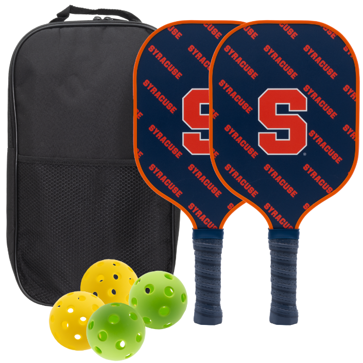 Syracuse Orange pickleball paddle set with balls and carry case