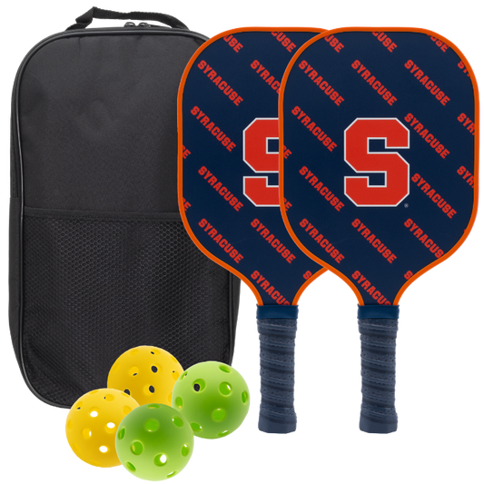 Syracuse Orange pickleball paddle set with balls and carry case