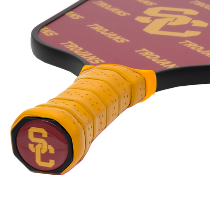 USC Trojans pickleball paddle handle logo