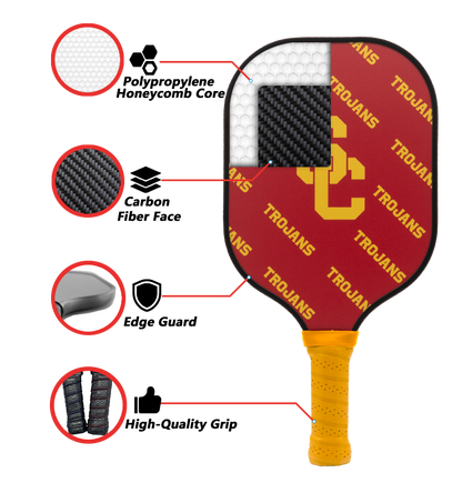 USC Trojans standard pickleball paddle additional view