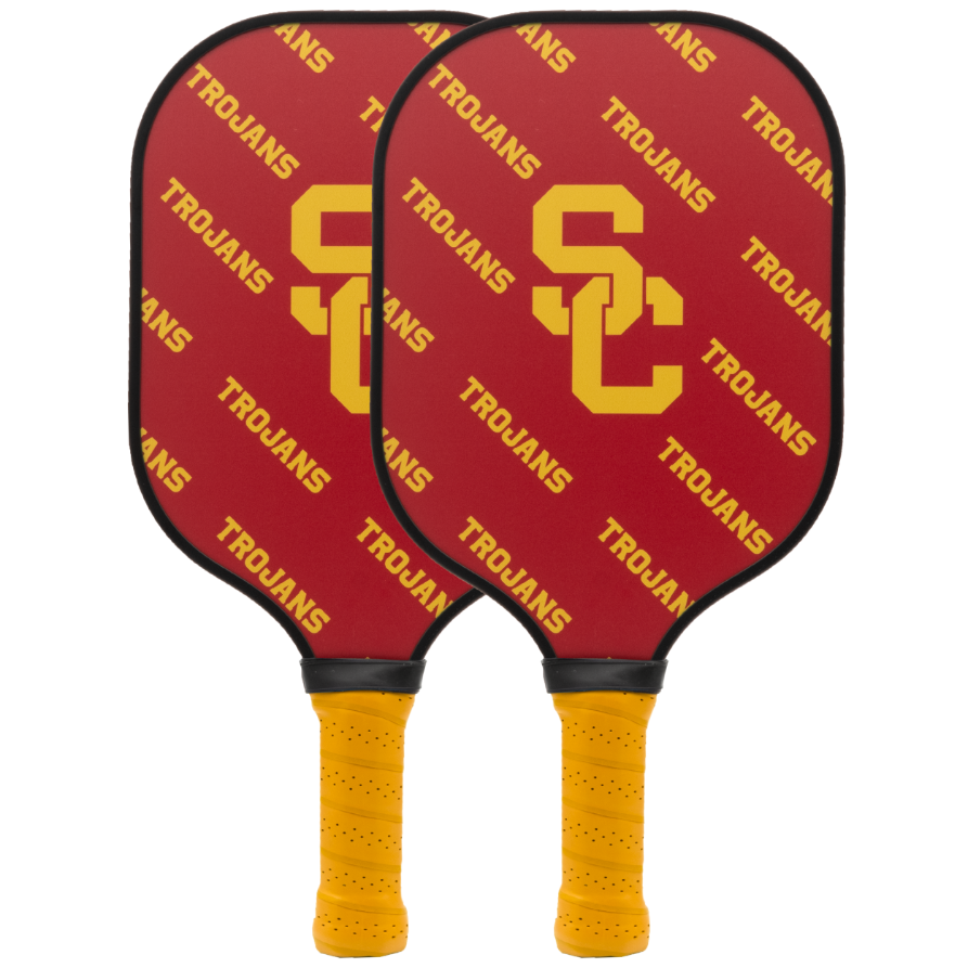 USC Trojans pickleball paddle set