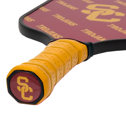 USC Trojans pickleball paddle handle logo