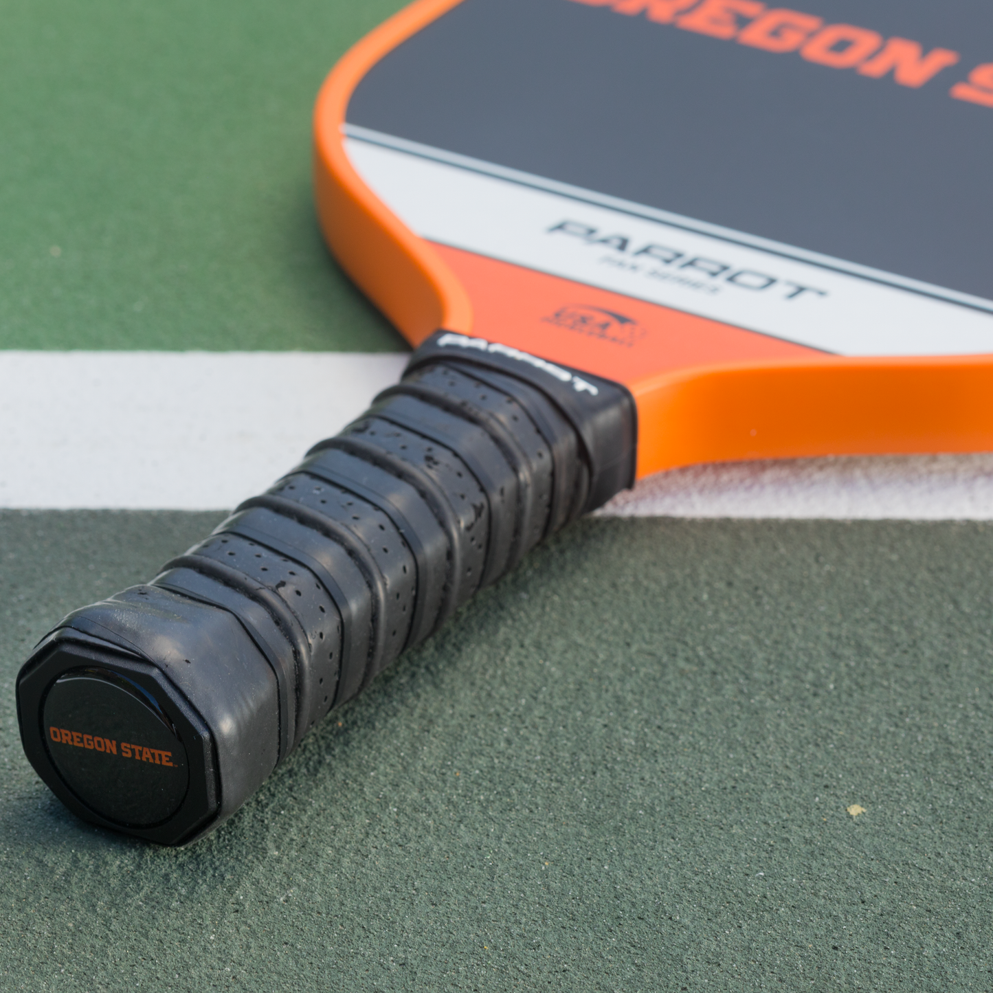 Oregon State Beavers Sport Plus pickleball paddle on the court