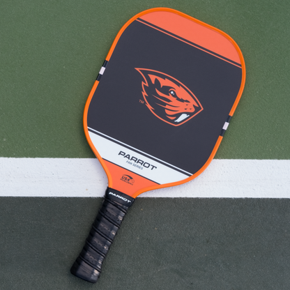 Oregon State Beavers Sport Plus pickleball paddle back view on the court