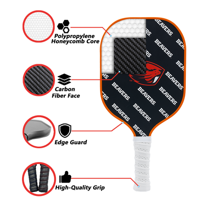 Oregon State Beavers standard pickleball paddle additional view