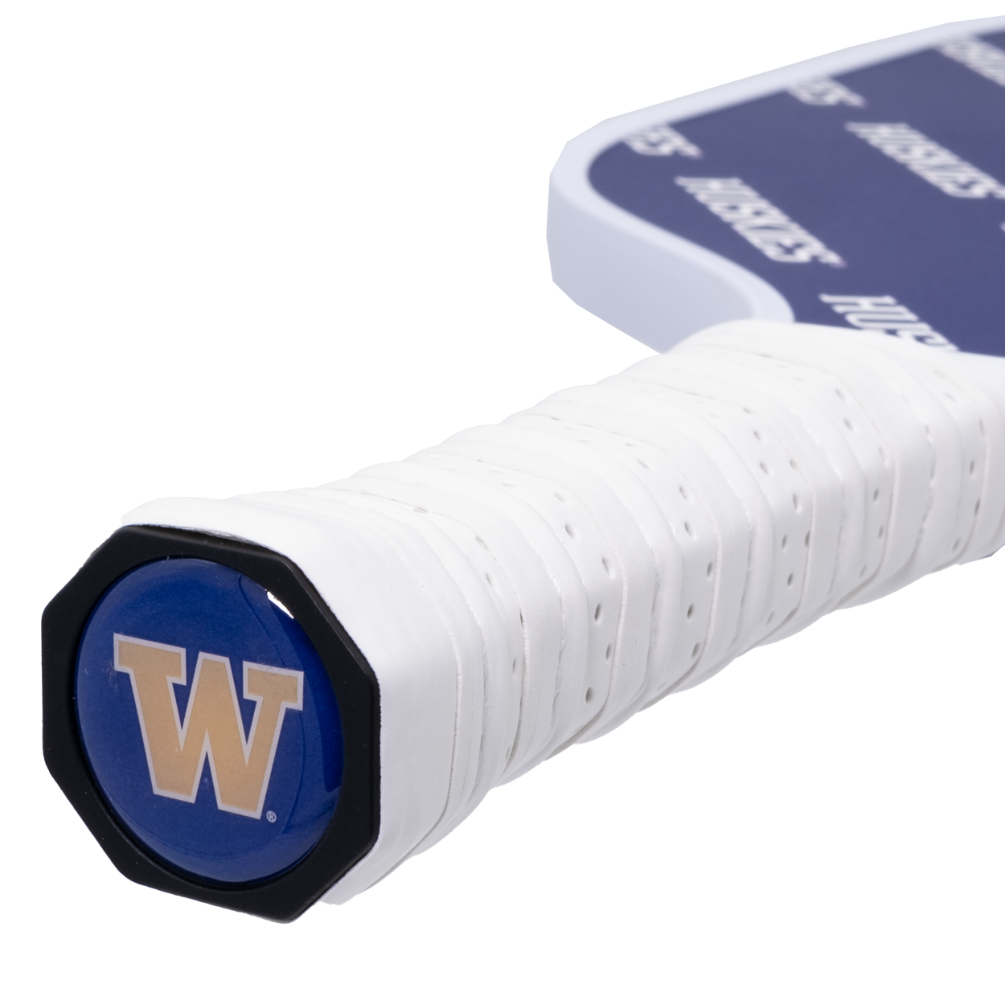 Washington Huskies pickleball paddle handle logo