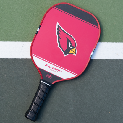 Arizona Cardinals Sport Plus pickleball paddle back view on the court