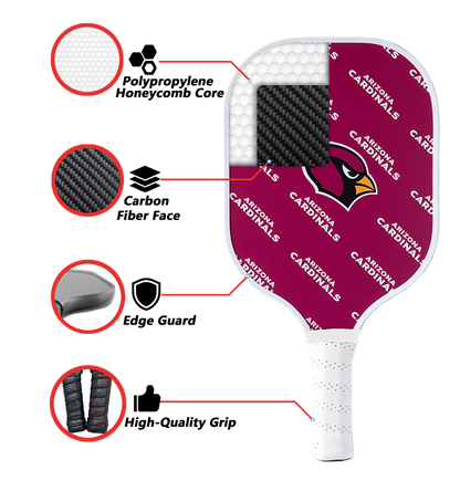 Arizona Cardinals standard pickleball paddle additional view