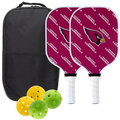Arizona Cardinals pickleball paddle set with balls and carry case