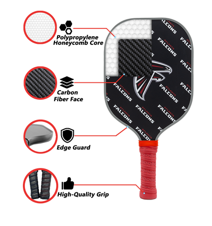 Atlanta Falcons standard pickleball paddle additional view