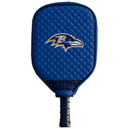 Baltimore Ravens quilted pickleball paddle cover