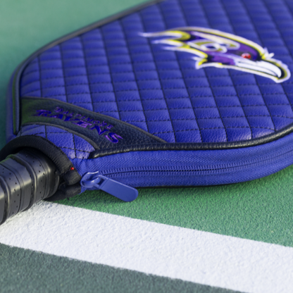 Baltimore Ravens quilted pickleball paddle cover team name
