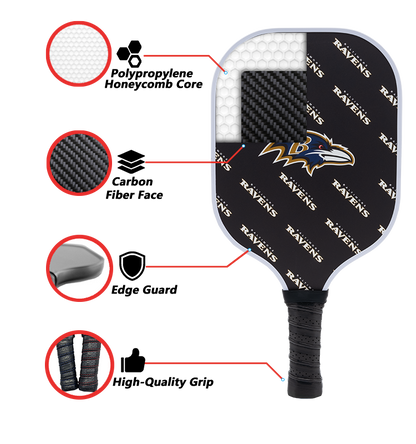 Baltimore Ravens standard pickleball paddle additional view