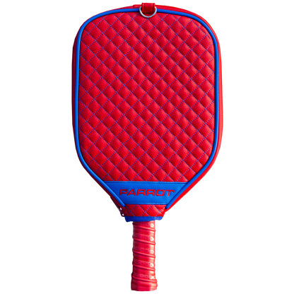 Buffalo Bills Red quilted pickleball paddle cover back view
