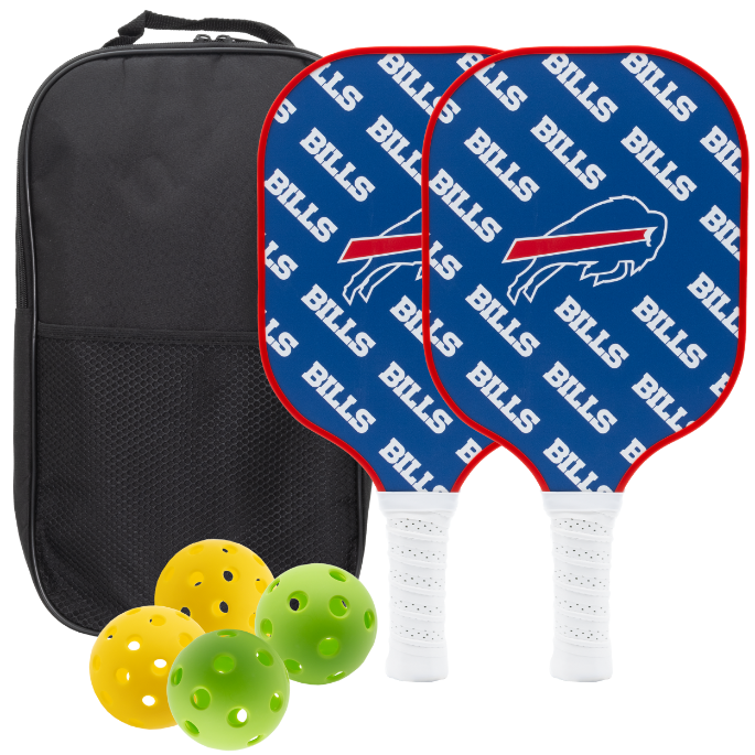 Buffalo Bills pickleball paddle set with balls and carry case