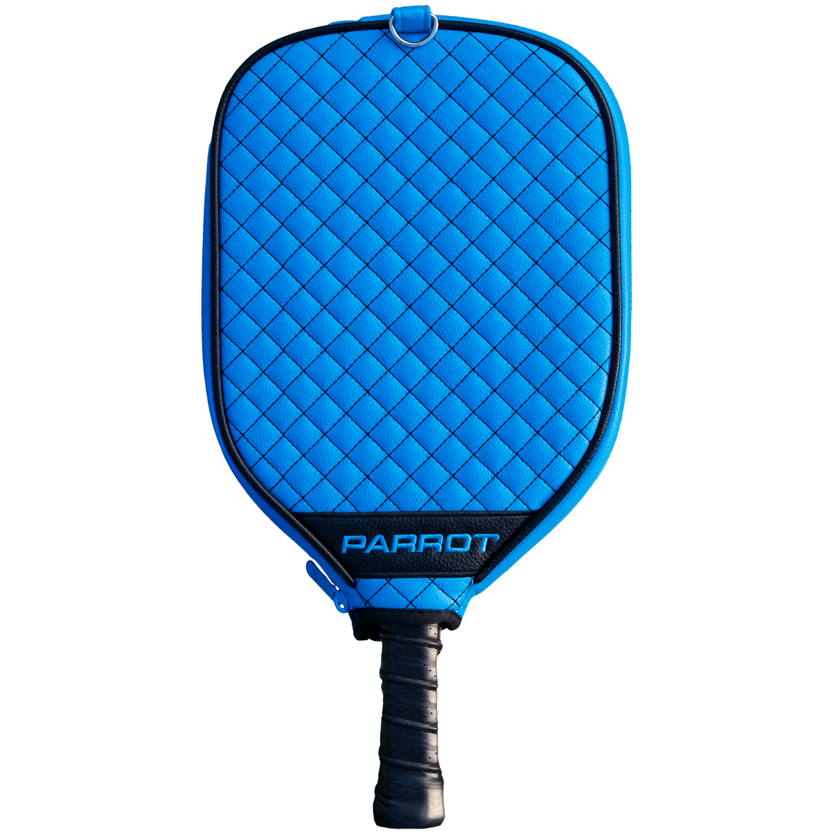 Carolina Panthers quilted pickleball paddle cover back view