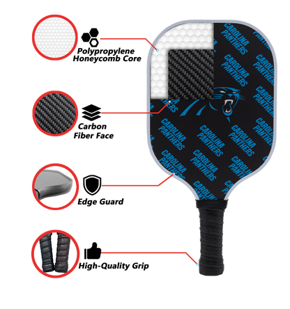 Carolina Panthers standard pickleball paddle additional view