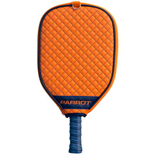 Chicago Bears Orange quilted pickleball paddle cover back view