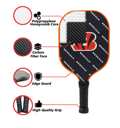 Cincinnati Bengals standard pickleball paddle additional view