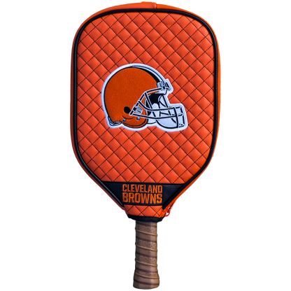 Cleveland Browns quilted pickleball paddle cover