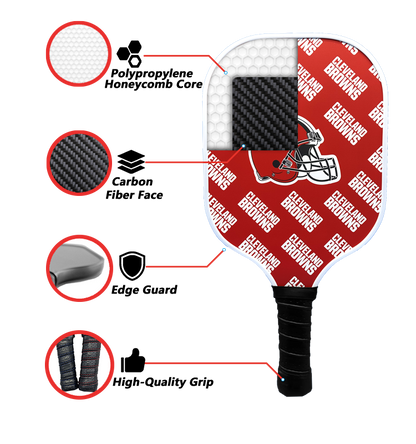 Cleveland Browns standard pickleball paddle additional view