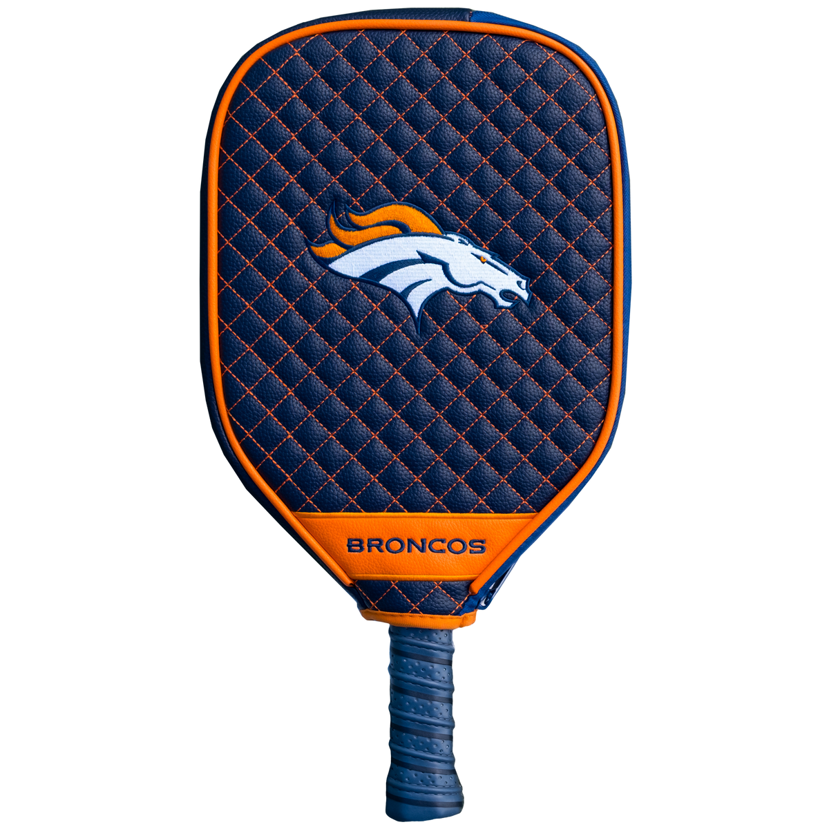 Denver Broncos Navy quilted pickleball paddle cover
