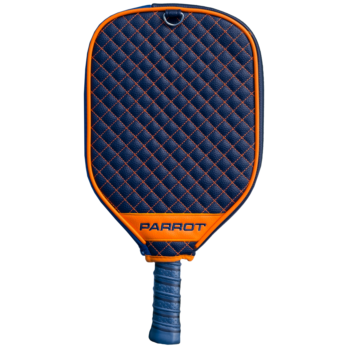 Denver Broncos Navy quilted pickleball paddle cover back view