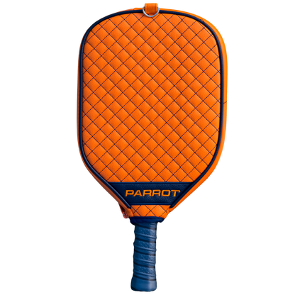 Denver Broncos Orange quilted pickleball paddle cover back view