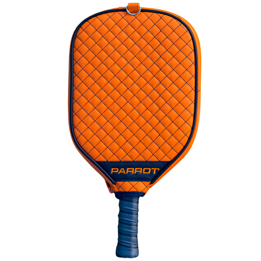 Denver Broncos Orange quilted pickleball paddle cover back view