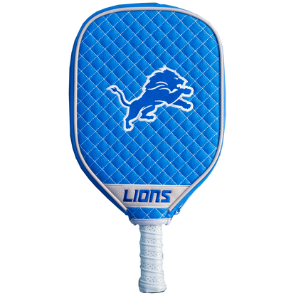 Detroit Lions quilted pickleball paddle cover