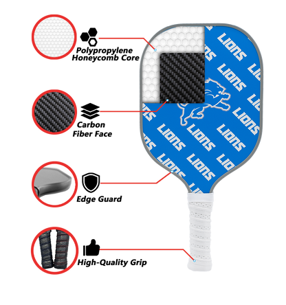 Detroit Lions standard pickleball paddle additional view