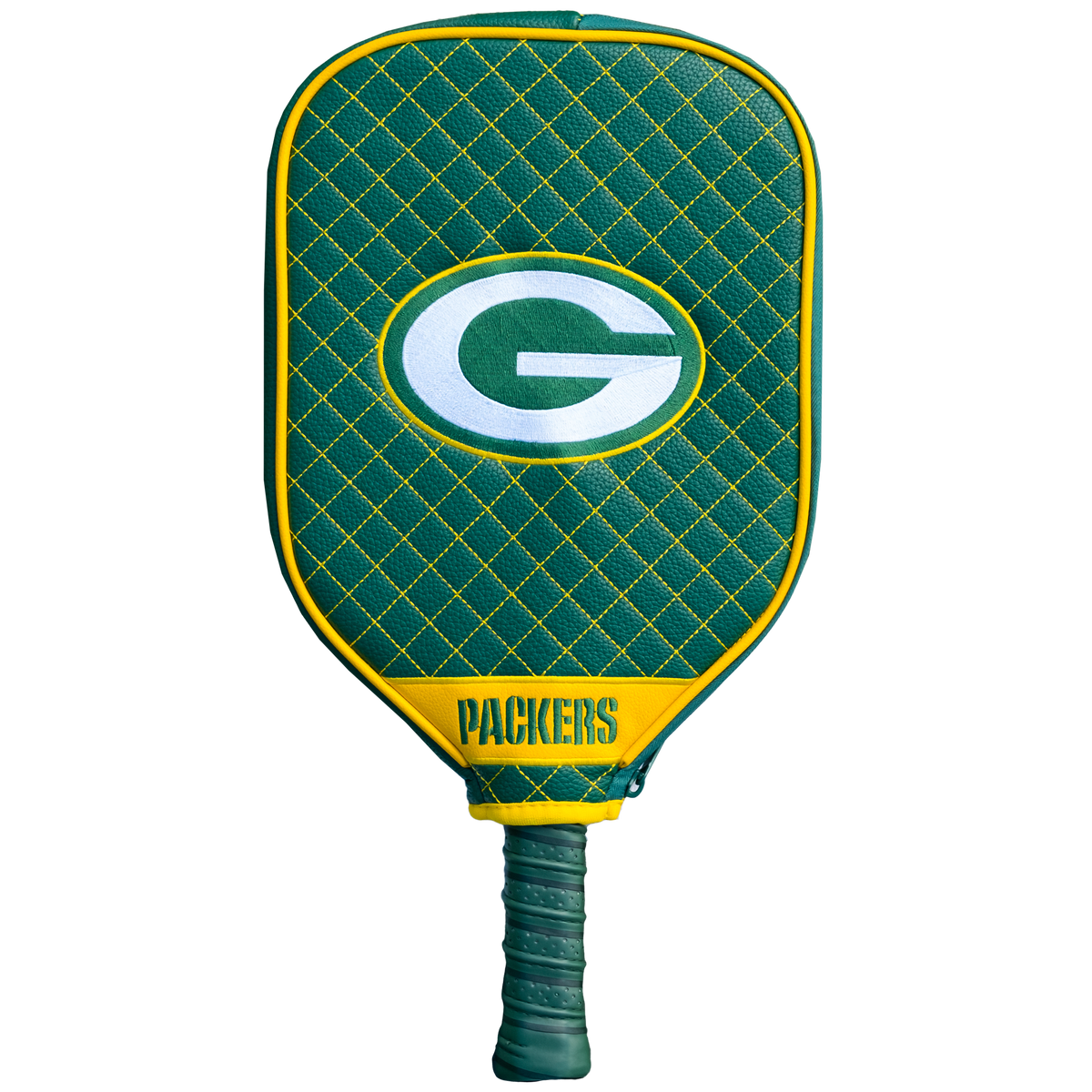 Green Bay Packers quilted pickleball paddle cover