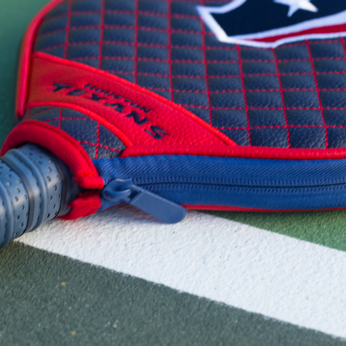 Houston Texans quilted pickleball paddle cover team name